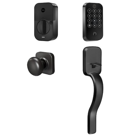 Yale Real Living Yale Assure Lock 2 Bundle with Touchscreen Wi Fi Deadbolt, Ridgefield Handleset Passage, and BYRD420WF1RXBSP
